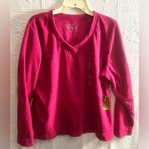 Made for Life Warm Fuzzy Top Sweatshirt Size L Large NWT New Pink